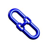 chaîne 3d le rendu icône illustration png