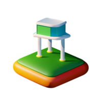 park 3d renderen icoon illustratie png