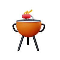 bbq 3d renderen icoon illustratie png