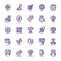 Human Resource icon pack for your website, mobile, presentation, and logo design. Human Resource icon basic line gradient design. Vector graphics illustration and editable stroke.