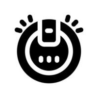 robot vacuum solid icon. vector icon for your website, mobile, presentation, and logo design.