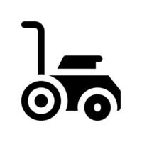 lawn mower solid icon. vector icon for your website, mobile, presentation, and logo design.