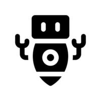 robot sólido icono. vector icono para tu sitio web, móvil, presentación, y logo diseño.