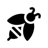 bee solid icon. vector icon for your website, mobile, presentation, and logo design.