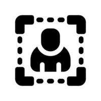 face detector solid icon. vector icon for your website, mobile, presentation, and logo design.
