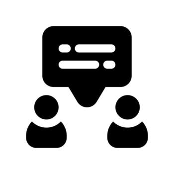 interview solid icon. vector icon for your website, mobile, presentation, and logo design.