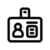 carné de identidad tarjeta línea icono. vector icono para tu sitio web, móvil, presentación, y logo diseño.