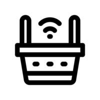 compras cesta línea icono. vector icono para tu sitio web, móvil, presentación, y logo diseño.