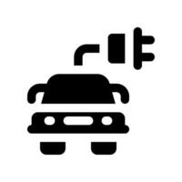 electric car solid icon. vector icon for your website, mobile, presentation, and logo design.