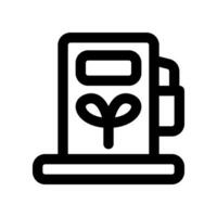 eco gas station line icon. vector icon for your website, mobile, presentation, and logo design.
