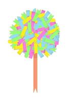 vector resumen vistoso árbol hecho desde oficina Nota papel pegatinas en varios colores y formas eps