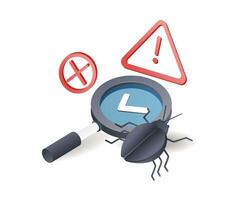 Look for malware viruses vector