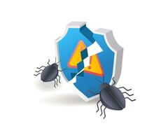 Malware viruses attack security vector