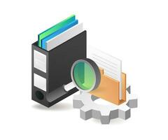 Search for saved file data vector