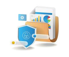 Security data folder file management vector