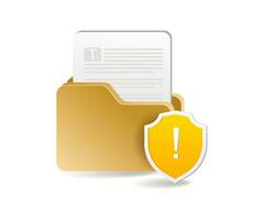 Folder data security notification vector