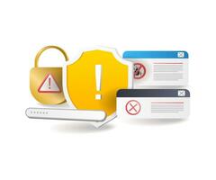 Malware virus attack warning vector