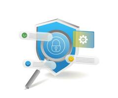 Choose a technology business data security solution vector