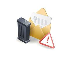 Junk incoming email messages vector