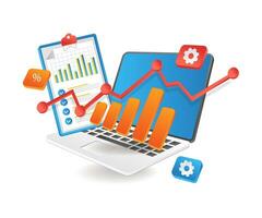 Analysis of investment business development data vector