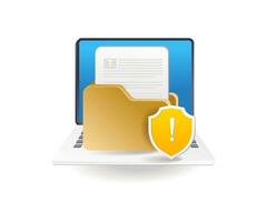 computer security folder vector