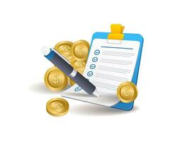 Checklist for managing monthly budget finances vector