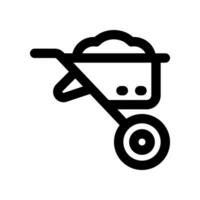 wheelbarrow line icon. vector icon for your website, mobile, presentation, and logo design.