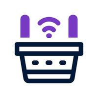 shopping basket dual tone icon. vector icon for your website, mobile, presentation, and logo design.