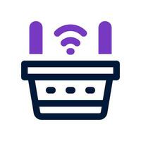 compras cesta doble tono icono. vector icono para tu sitio web, móvil, presentación, y logo diseño.