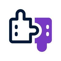 puzzle dual tone icon. vector icon for your website, mobile, presentation, and logo design.