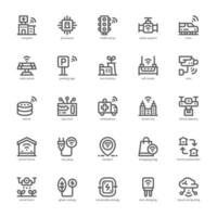 Smart City icon pack for your website, mobile, presentation, and logo design. Smart City icon outline design. Vector graphics illustration and editable stroke.