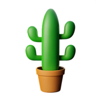 cactus 3d representación icono ilustración png