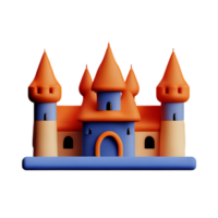 castello 3d interpretazione icona illustrazione png