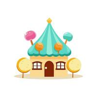 Cute Candy and Cake House Illustration vector