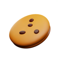 galletas 3d representación icono ilustración png