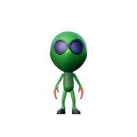 alien 3d rendering icon illustration png