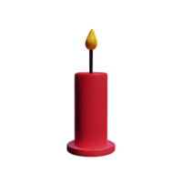 candle 3d rendering icon illustration png