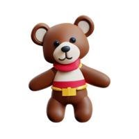 Urso de pelúcia Urso 3d Renderização ícone ilustração png