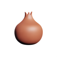 onion 3d rendering icon illustration png