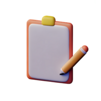 document 3d renderen icoon illustratie png