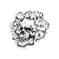 Free vector monochrome vintage skull design