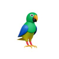 parrot 3d rendering icon illustration png