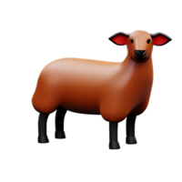 schapen 3d renderen icoon illustratie png