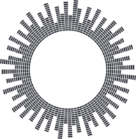 Circle sound wave. Audio music equalizer. Round circular icon. Spectrum radial pattern and frequency frame. png