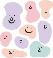 hand drawn shapes smile design for templates vector