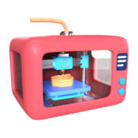 enfermé 3d imprimante 3d illustration icône png