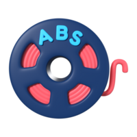 abdos filament bobine 3d illustration icône png