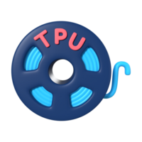 TPU Filament Spool 3D Illustration Icon
