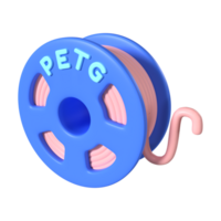 PETG Filament Spool 3D Illustration Icon