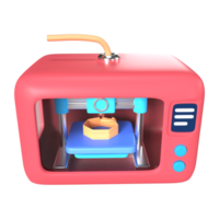 beigefügt 3d Drucker 3d Illustration Symbol png